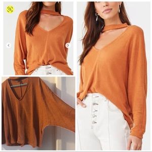 V-neck sweater shirt